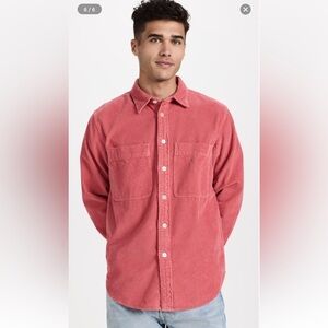 Paul Smith GOTS-certified organic cotton casual Fit corduroy shirt Raspberry XXL